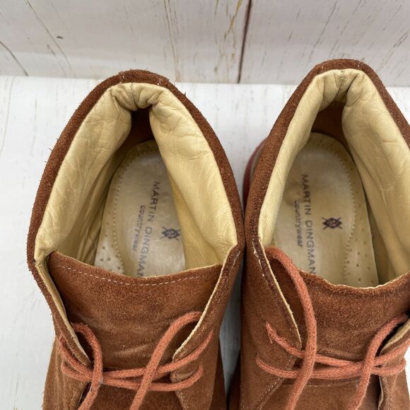 Martin Dingman Mens Suede Chukka Boots Brown Size 11W Wide Made Brazil Lace Up main image 7